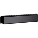 DSI 2U 19 inch metalen kabelgoot met schuifbedekking DS-1902-2U kabelkanaal Zwart