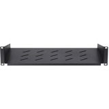 DSI 2U Legbord voor 450 mm diepe wandkasten - DS-FH2U300 inlegrooster Zwart, 485 x 300 x 88 mm