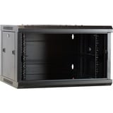 DSI 6U wandkast met glazen deur - DS6406 server rack Zwart, 600 x 450 x 368mm