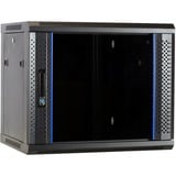 DSI 9U wandkast met glazen deur - DS6409 server rack Zwart, 600 x 450 x 500mm