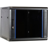 DSI 9U wandkast met glazen deur - DS6609 server rack Zwart, 600 x 600 x 500mm