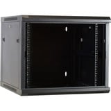 DSI 9U wandkast met glazen deur - DS6609 server rack Zwart, 600 x 600 x 500mm