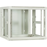 DSI 9U witte wandkast (kantelbaar) met glazen deur - DS6609W-DOUBLE server rack Wit, 600 x 600 x 500mm