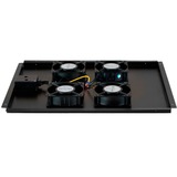 DSI Fan-pakket met 4 ventilatoren geschikt voor 800 mm diepe serverkasten - DS-FT80 koeling Zwart, 410 x 40 x 550 mm