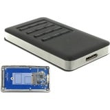 DeLOCK Externe behuizing M.2 Key B 42 mm SATA SSD > USB 3.0 Micro-B Grijs/zwart, USB-B 3.2 (5 Gbit/s)