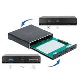 DeLOCK Externe behuizing voor 2,5″ SATA HDD / SSD met extra USB Type-C en Type-A-poort en SD-slot Zwart