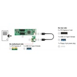 DeLOCK Riser Card PCI Express x1 > 2 x PCIe x1 met USB-kabel 