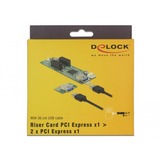 DeLOCK Riser Card PCI Express x1 > 2 x PCIe x1 met USB-kabel 