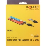 DeLOCK Riser Card PCI Express x1 > x16 met USB-kabel 