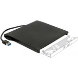 DeLOCK externe behuizing voor 5.25" Ultra Slim SATA-schijven Zwart