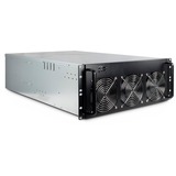 Inter-Tech 4W2 MINING-RACK Serverbehuizing Zwart | 2x USB-A 2.0