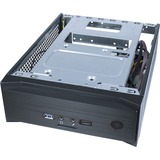 Inter-Tech ITX MW-01 II htpc behuizing Zwart, USB-A 3.2 (5 Gbit/s), USB-C 3.2 (5 Gbit/s), 2x Audio