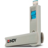Lindy USB Type C port Blocker beveiliging Blauw, 4 stuks