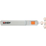 Lindy USB Type C port Blocker beveiliging Oranje, 4 stuks
