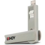 Lindy USB Type C port Blocker beveiliging Wit, 4 stuks