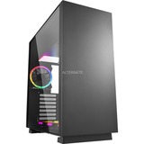 Sharkoon PURE STEEL RGB Tower-behuizing Zwart | 2x USB-A 3.2 (5 Gbit/s) | 2x Audio | Window-kit