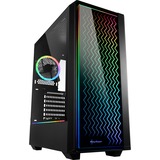 Sharkoon RGB LIT 200 Tower-behuizing Zwart | USB 3.2 | Window-Kit