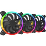 SilentiumPC Corona EVO HP ARGB KIT 3x 140 mm case fan Zwart, 3 stuks, 3-pins fan connector