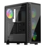 SilentiumPC Signum SG1X EVO TG ARGB Tower-behuizing Zwart | USB-A 3.2 (5 Gbit/s) | audio | gehard glas