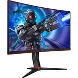 AOC C27G2ZE/BK 27" curved gaming monitor Zwart/rood, 2x HDMI, DisplayPort, 240 Hz