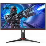AOC C27G2ZE/BK 27" curved gaming monitor Zwart/rood, 2x HDMI, DisplayPort, 240 Hz