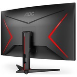 AOC C32G2ZE/BK 32" Curved gaming monitor Zwart/rood, 2x HDMI, DisplayPort, 240 Hz