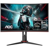 AOC CQ27G2U/BK 27" Curved Gaming Monitor Zwart, 2x HDMI, DisplayPort, 4x USB-A 3.2 (5 Gbit/s), 144 Hz