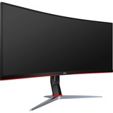 AOC CU34G2/BK 34" Curved UltraWide Gaming Monitor Zwart/rood, 2x HDMI, DisplayPort, 4x USB-A 3.2 (5 Gbit/s)