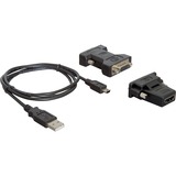DeLOCK Adapter USB2.0 naar DVI/VGA/HDMI Zwart