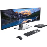 Dell UltraSharp U4919DW 49" Curved UltraWide monitor Zwart/zilver, 2x HDMI, DisplayPort, 5x USB-A 3.2 (5 Gbit/s), 2x USB-B 3.0, USB-C