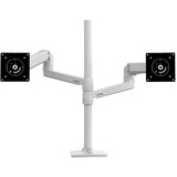 Ergotron LX Dual Stacking Arm Monitorbeugel Wit
