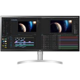 LG 34WL850-W 34" UltraWide Gaming Monitor Zwart/zilver, 2x HDMI, DisplayPort, USB-A 3.2 (5 Gbit/s), Thunderbolt 3