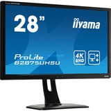 iiyama ProLite B2875UHSU-B1 28" 4K Ultra HD Monitor Zwart, HDMI, DisplayPort, VGA, DVI-D, 2x USB-A 2.0, USB-A 3.2 (5 Gbit/s)