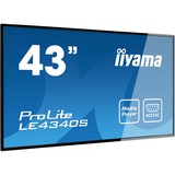iiyama ProLite LE4340S-B1 43" Public Display Zwart, VGA, RCA, DVI-D, HDMI, Audio