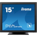 iiyama ProLite T1531SR-B5 15" Touchscreen-Monitor  Zwart, HDMI, DisplayPort, VGA, USB-A