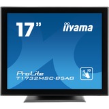 iiyama ProLite T1732MSC-B5AG 17" Monitor Zwart, HDMI, DisplayPort, VGA, USB-A 2.0
