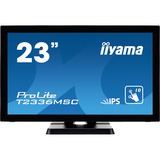 iiyama ProLite T2336MSC-B2 23" Touchscreen-Monitor  Zwart, HDMI, VGA, DVI-D, USB-A, 4x USB-A 3.2 (5 Gbit/s)