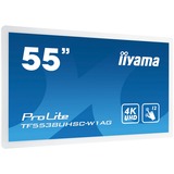 iiyama ProLite TF5538UHSC-W2AG 55" 4K Ultra HD Public Display Wit, VGA, DVI, HDMI, DisplayPort, LAN, Audio, Touch