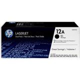 HP 12A zwarte LaserJet Toner Cartridges (Q2612AD) Zwart, 2 stuks, Retail