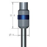 goobay Easy-Installation IEC/Coax aansluiting connector Zilver/blauw, 10 stuks