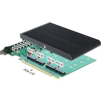 DeLOCK PCI Express Card naar 4x interne NVMe M.2 Key M controller 
