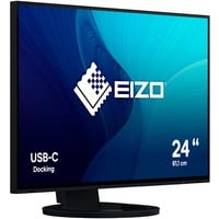 EIZO FlexScan EV2485-BK 24" monitor Zwart, HDMI, DisplayPort, 4x USB-A 3.2 (5 Gbit/s), USB-C
