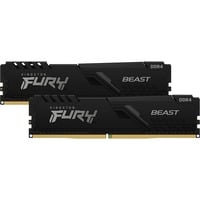 Kingston FURY Beast 32 GB DDR4-3200 (2x 16 GB) werkgeheugen Zwart, KF432C16BBK2/32, XMP 2.0