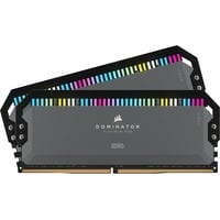 Corsair 64 GB DDR5-5600 Kit werkgeheugen Grijs/zwart, CMT64GX5M2B5600Z40K, Dominator Platinum RGB, XMP 3.0, EXPO