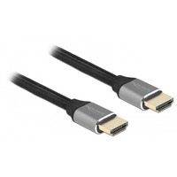 DeLOCK Ultra High Speed HDMI kabel Grijs, 1 meter, 8K 60Hz, 48 Gbps