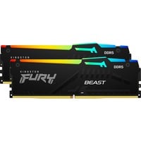 Kingston FURY 64 GB DDR5-6000 Kit werkgeheugen Zwart, KF560C30BBAK2-64, Beast RGB, XMP