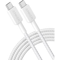Anker 322 USB-C Braided kabel Wit, 0.9 meter, 60 W