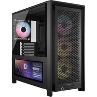 Corsair FRAME 4000D LCD RS ARGB midi tower behuizing Zwart | 3x USB-C | RGB | Tempered Glass