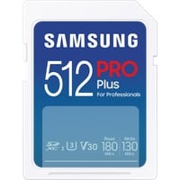 SAMSUNG PRO Plus 512 GB SDXC geheugenkaart Wit, UHS-I U3, Class 3, V30
