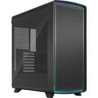 Fractal Design Summit Ambience Blackout TG midi tower behuizing Zwart | 2x USB-A | 1x USB-C | RGB | Tempered Glass